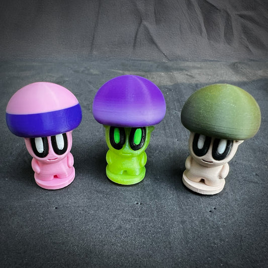 3D Mushroom Buddies - Button Cap