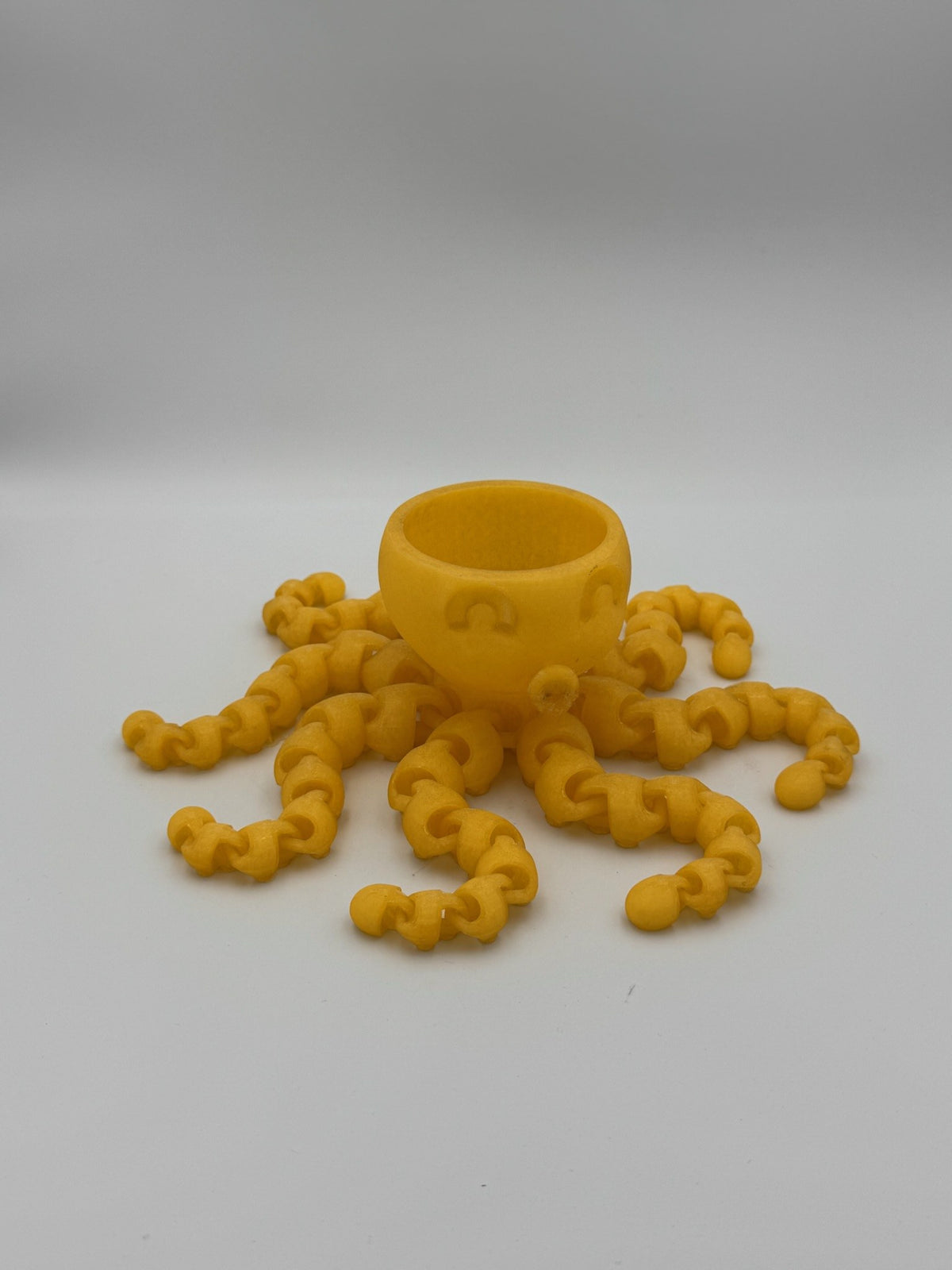 Yellow gold Kraken octopus totem, alternate view